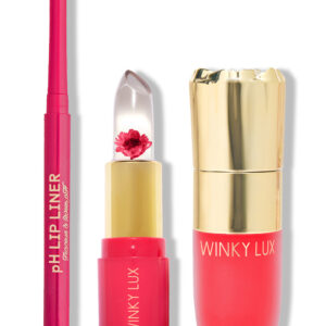 pH adaptive makeup set with lip liner balm and liquid blush