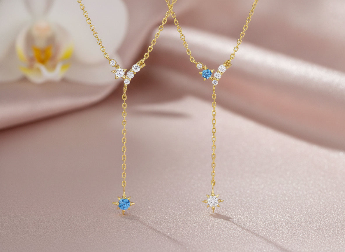 Silver Five-pointed Star Y-shaped Tassel Necklace For Women - Image 6